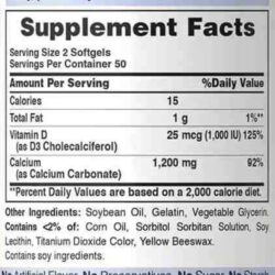 Bổ sung Canxi D3 Puritan's Pride Absorbable Calcium 1200mg Plus Vitamin D3 25mcg (1000IU) 100 Softgels 10 bo sung canxi d3 puritans pride absorbable calcium 1200mg plus vitamin d3 25mcg 1000iu 100 softgels kc