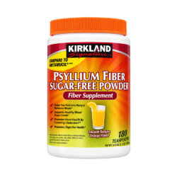 Bột bổ sung chất sơ vị cam Kirkland Signature Psyllium Fiber Sugar-Free Powder 1.04kg 180 Teaspoons