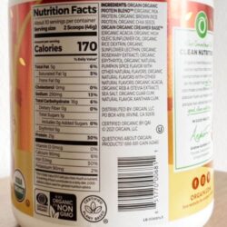 bot protein huu co orgain organic protein 462g huong pumpkin spice kh