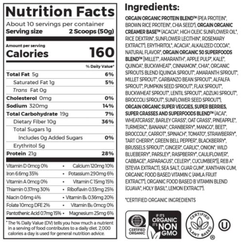 bot protein huu co orgain organic protein superfoods 510g huong socola 290725 kc