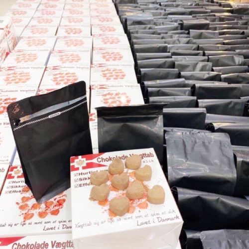 Kẹo Socola giảm cân Chokolade Vaegttab 40 viên (Hộp Trắng) 12 keo socola giam can chokolade vaegttab 40 vien hop trang kc