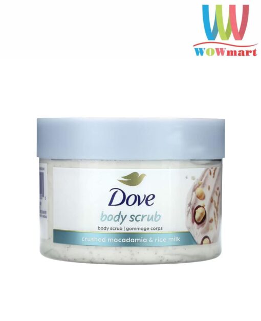 Tẩy tế bào chết Dove Body Scrub Crushed Macadamia & Rice Milk 298g