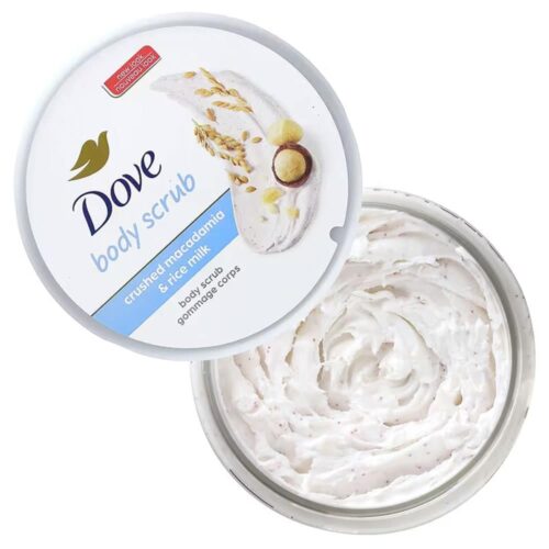 tay te bao chet dove exfoliating body polish crushed macadamia rice milk 298g 180625 kf