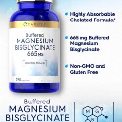 Viên uống bổ sung Magie Carlyle Buffered Magnesium Bisglycinate 665mg 250 Capsules 9 vien uong bo sung magie carlyle buffered magnesium bisglycinate 665mg 250 capsules kb