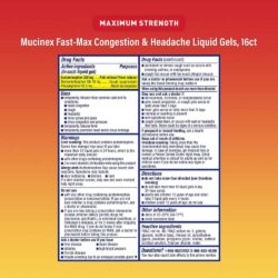 vien uong giup thong mui mucinex sinus max congestion headache 16 liquid gels kd