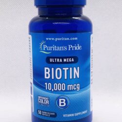 Viên uống hỗ trợ mọc tóc, ngăn rụng tóc Puritan’s Pride Biotin 10000mcg 50 Softgels 8 vien uong ho tro moc toc ngan rung toc puritans pride biotin 10000mcg 50 softgels 7923 ka