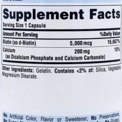 Viên uống hỗ trợ mọc tóc, ngăn rụng tóc Puritan’s Pride Biotin 5000mcg 120 Capsules 11 vien uong ho tro moc toc ngan rung toc puritans pride biotin 5000mcg 120 capsules kd