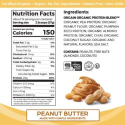 bot protein huu co orgain simple organic protein powder 567g vi peanut butter ke