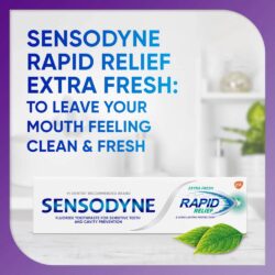 Kem đánh răng Sensodyne Rapid Relief Extra Fresh 96.4g 11 kem danh rang sensodyne rapid relief extra fresh 96 4g kc