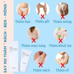 kem duong trang da body of me real whitening tone up cream 50ml ka