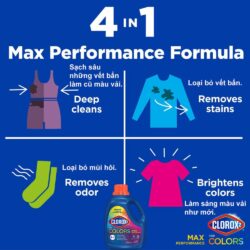 Nước tẩy quần áo màu Clorox 2 for Colors 4-in-1 Max Performance 3.33L 11 nuoc tay quan ao mau clorox 2 for colors 4 in 1 max performance 3 33l ke