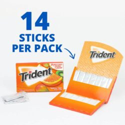 Sing gum Mỹ không đường Trident Tropical Twist 14 Sticks x1 Packs (Vị cam) 10 sing gum my khong duong trident tropical twist 14 sticks x1 packs vi cam kf
