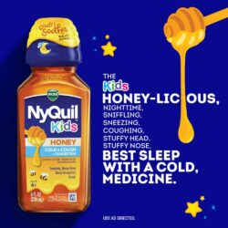Siro cảm ho trẻ em Vicks NyQuil Kids Honey Cold & Cough Congestion 236ml 10 siro cam ho tre em vicks nyquil kids honey cold cough congestion 236ml kg