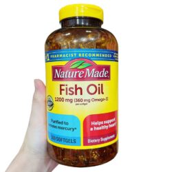 vien dau ca nature made fish oil 1200mg 360mg 300 softgels kc