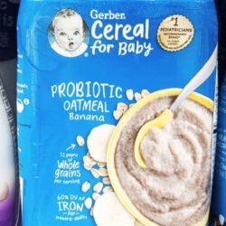 Bột ăn dặm Gerber Probiotic Oatmeal Banana 227g vị Chuối 7 bot an dam gerber probiotic oatmeal banana 227g vi chuoi ke