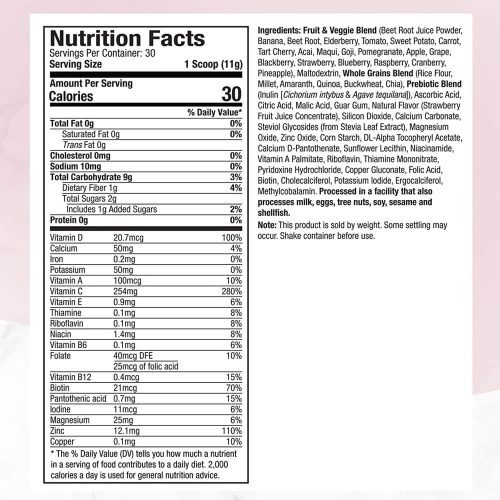 Bột rau củ quả đỏ Purely Inspired Superfood Reds With Beetroot 332g 11 bot rau cu qua do purely inspired superfood reds with beetroot 332g kb