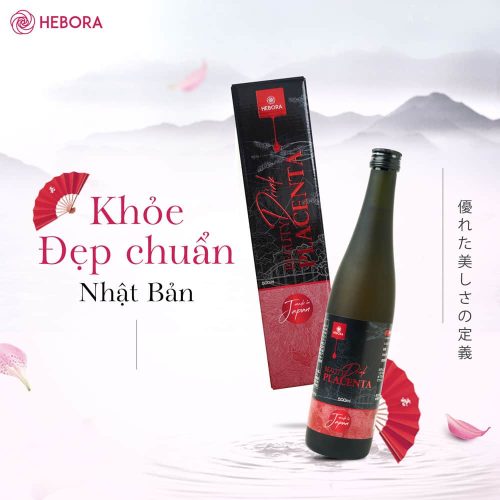 Nước uống nhau thai Hebora Placenta Beauty Drink 500ml 18 nuoc uong nhau thai hebora placenta beauty drink 500ml ka