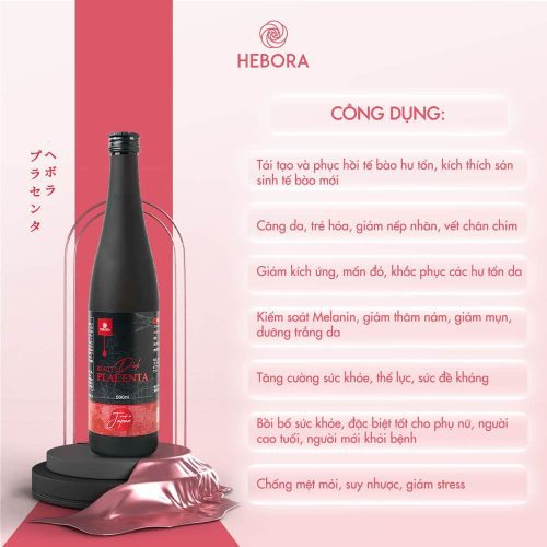 Nước uống nhau thai Hebora Placenta Beauty Drink 500ml 21 nuoc uong nhau thai hebora placenta beauty drink 500ml kf