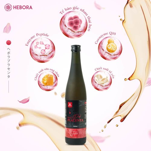 Nước uống nhau thai Hebora Placenta Beauty Drink 500ml 22 nuoc uong nhau thai hebora placenta beauty drink 500ml kh