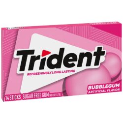 Sing gum Mỹ không đường Trident BubbleGum 14 Sticks x1 Packs (1 vỉ) 7 sing gum my khong duong trident bubblegum 14 sticks x1 packs 1 vi ka