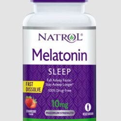 Viên ngậm giúp ngủ ngon Natrol Melatonin Sleep Drug-Free 10mg (Dâu) 60 viên 8 vien ngam giup ngu ngon natrol melatonin sleep drug free 10mg dau 60 vien kc
