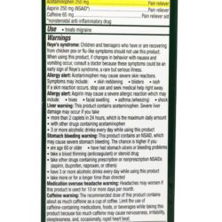 Viên uống hỗ trợ chứng đau nửa đầu Excedrin Migraine 100 viên 15 vien uong ho tro chung dau nua dau excedrin migraine 100 vien 020125 kg