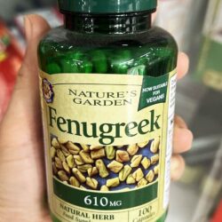 vien uong loi sua natures garden fenugreek 610mg 100 capsules kc