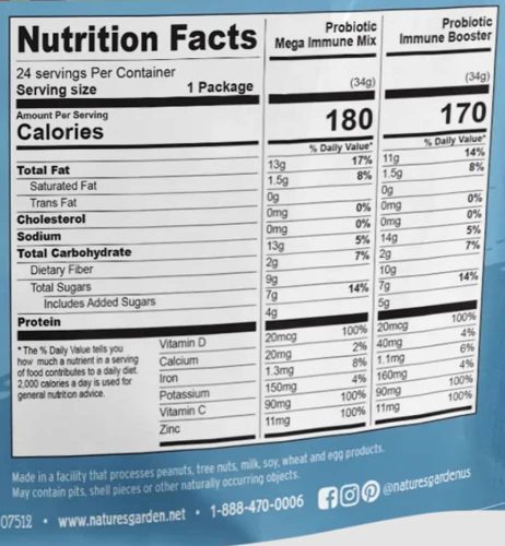 hat say kho tong hop natures garden probiotic immune snack packs 816g 2 loai 24 goi kd