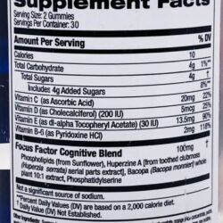 Kẹo dẻo giúp tăng cường sự tập trung của não bộ Focus Factor 60 Gummies 12 keo deo giup tang cuong su tap trung cua nao bo focus factor 60 gummies ke