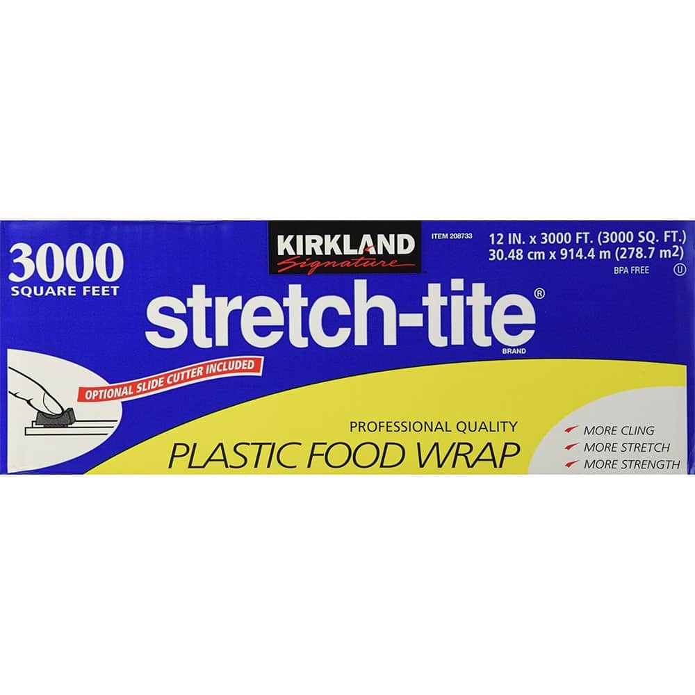 Kirkland 208733 3000 sq ft Stretch-Tite Plastic Food Wrap for sale