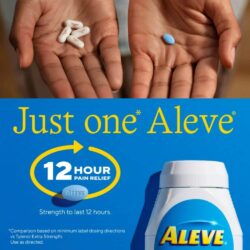 Viên uống Aleve Pain Reliever Naproxen Sodium 220mg 90 Caplets 12 vien uong aleve pain reliever naproxen sodium 220mg 90 caplets kd