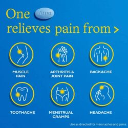 Viên uống Aleve Pain Reliever Naproxen Sodium 220mg 90 Caplets 14 vien uong aleve pain reliever naproxen sodium 220mg 90 caplets kf