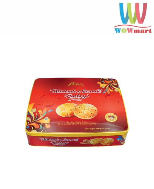 Bánh quy hạnh nhân và mè A-Taste Almond and Sesame Pastry 624g (Hộp đỏ)