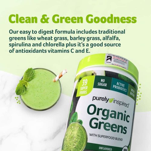 bot thuc pham xanh huu co purely inspired organic greens unflavored 243g 242g 110424 kd