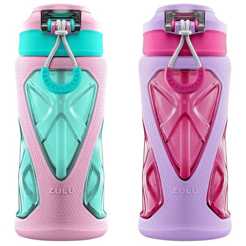 set 2 binh nuoc zulu tritan water bottles 473ml green pink kg