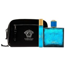 Versace Eros For Men Gift Set 3 (EDP 100ml, EDP 10ml, Túi đựng mỹ phẩm) 7 versace eros for men gift set 3 edp 100ml edp 10ml tui dung my pham kc
