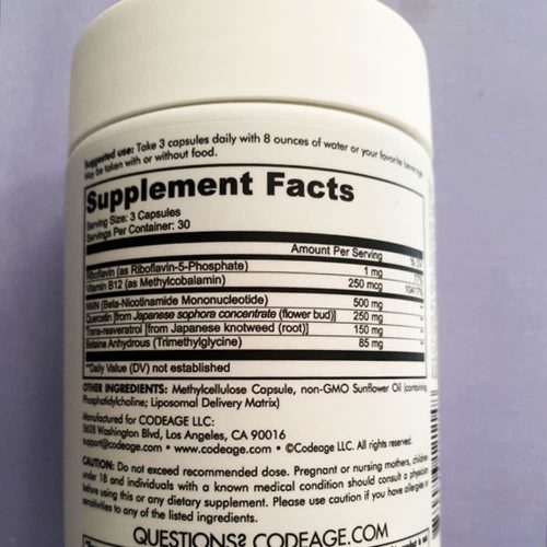 Viên uống bổ sung NMN CodeAge Liposomal NMN Platinum 90 Capsules 21 vien uong bo sung nmn codeage liposomal nmn platinum 90 capsules ki