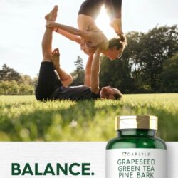 Viên uống hỗ trợ chống oxy hóa Carlyle Grapeseed Green Tea Pine Bark 15000mg 150 Capsules 11 vien uong ho tro chong oxy hoa carlyle grapeseed green tea pine bark 15000mg 150 capsules kc