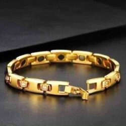Vòng tay Nữ điều hoà huyết áp Toma Gold đính 1 đá 17 vong tay nu dieu hoa huyet ap toma 24k dinh 1 da 71123 ka