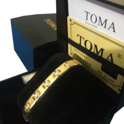 Vòng tay Nữ điều hoà huyết áp Toma Gold đính 1 đá 19 vong tay nu dieu hoa huyet ap toma 24k dinh 1 da 71123 kc