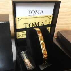 Vòng tay Nữ điều hoà huyết áp Toma Gold đính 1 đá 20 vong tay nu dieu hoa huyet ap toma 24k dinh 1 da 71123 kd