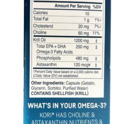 Dầu nhuyễn thể Kori Pure Antarctic Krill Oil Omega-3 400mg 120 Mini Softgels 11 dau nhuyen the kori pure antarctic krill oil omega 3 400mg 120 mini softgels kj