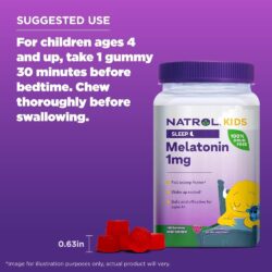 Kẹo dẻo giúp bé ngủ ngon Natrol Kids Melatonin Gummies 140 viên Vị dâu 10 keo deo giup be ngu ngon natrol kids melatonin gummies 140 vien vi dau 280324 kd