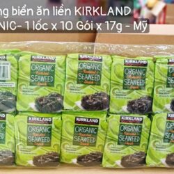 Rong biển Kirkland Signature Organic Roasted Seaweed Snack 17g x10 gói 4 rong bien kirkland signature organic roasted seaweed snack 17g x10 goi ka