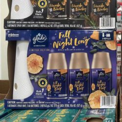 Set máy xịt thơm phòng tự động Glade chạy pin + 3 chai tinh dầu (Fall Night Long) 10 set may xit thom phong tu dong glade chay pin 3 chai tinh dau fall night long kh