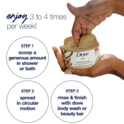 Tẩy tế bào chết Dove Exfoliating Body Polish Brown Sugar & Coconut Butter 298g 14 tay te bao chet dove exfoliating body polish brown sugar coconut butter 298g kf