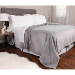 Chăn mền Kirkland Signature Queen Plush Blanket 248 x 233 cm (Xám) 5 chan men kirkland signature queen plush blanket 248 x 233 cm xam kb