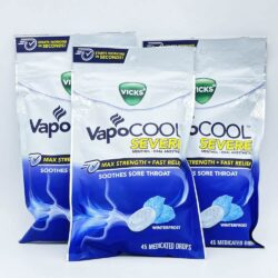 Kẹo ngậm thông cổ Vicks VapoCool Severe WinterFrost 45 Drops 14 keo ngam thong co vicks vapocool severe winterfrost 45 drops kh