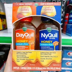 Siro cảm Vicks DayQuil & NyQuil Honey Cold & Flu Severe 354ml x2 chai 5 siro cam vicks dayquil nyqui honey cold flu severe 354ml x2 chai kc