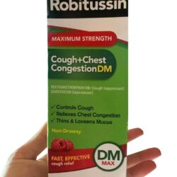 Siro giảm ho, đau ngực Robitussin Cough+Chest Congestion DM MAX 237ml 8 siro giam ho dau nguc robitussin cough chest congestion dm max 237ml ka